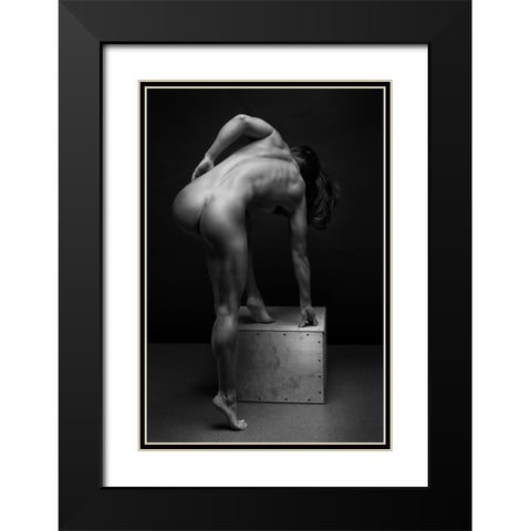 Bodyscape Black Modern Wood Framed Art Print with Double Matting by Belovodchenko, Anton