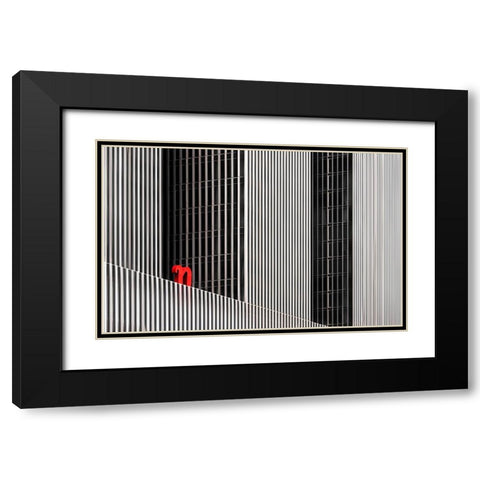 De Rotterdam Black Modern Wood Framed Art Print with Double Matting by Hawerkamp, Hans-Wolfgang