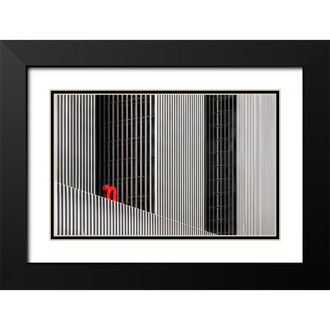 De Rotterdam Black Modern Wood Framed Art Print with Double Matting by Hawerkamp, Hans-Wolfgang