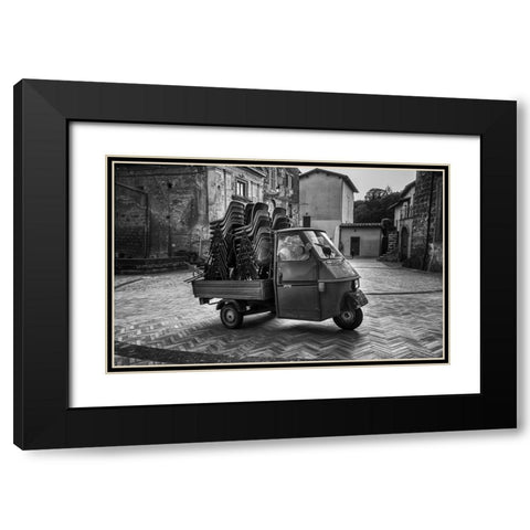 Forever young Black Modern Wood Framed Art Print with Double Matting by Grimaldi, Giuseppe