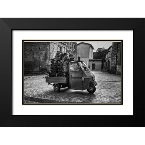 Forever young Black Modern Wood Framed Art Print with Double Matting by Grimaldi, Giuseppe