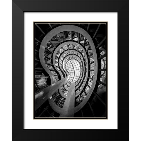 What are you looking at? Black Modern Wood Framed Art Print with Double Matting by Cedron, Mabel
