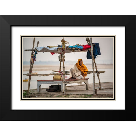 Shelter Black Modern Wood Framed Art Print with Double Matting by Riml, Ludwig