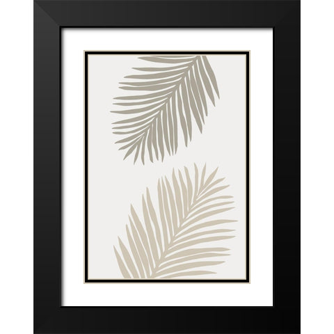 PALM LEAF 10 Black Modern Wood Framed Art Print with Double Matting by 1x Studio