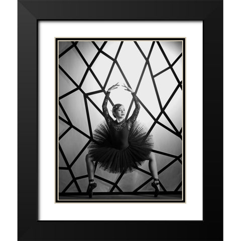 Spider Black Modern Wood Framed Art Print with Double Matting by Muliani Hartojo, Angela