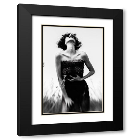 Untitled Black Modern Wood Framed Art Print with Double Matting by Bousca, Bogdan