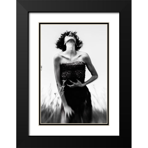 Untitled Black Modern Wood Framed Art Print with Double Matting by Bousca, Bogdan