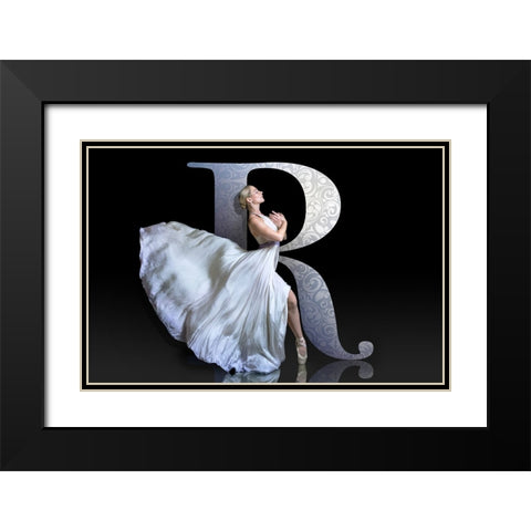 Danceelegance Black Modern Wood Framed Art Print with Double Matting by Egger, Marcel
