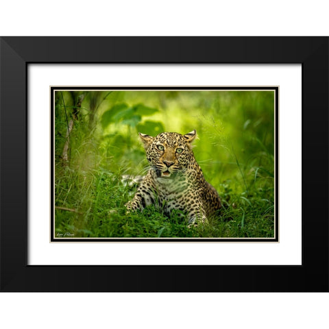 Panic Moment Black Modern Wood Framed Art Print with Double Matting by Roshkumar