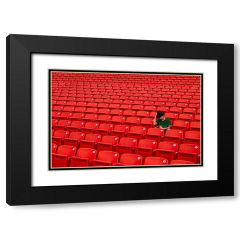 Lost... Black Modern Wood Framed Art Print with Double Matting by Nayyer Reza, Sayyed