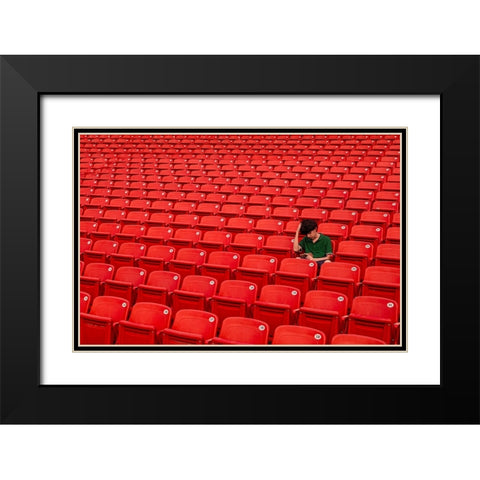 Lost... Black Modern Wood Framed Art Print with Double Matting by Nayyer Reza, Sayyed