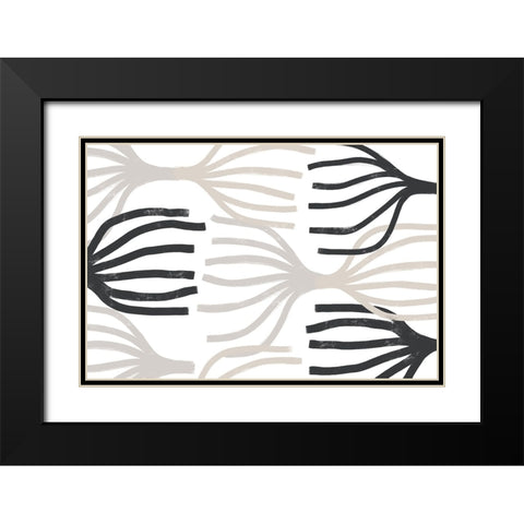 Belonging Black Modern Wood Framed Art Print with Double Matting by Uplusmestudio