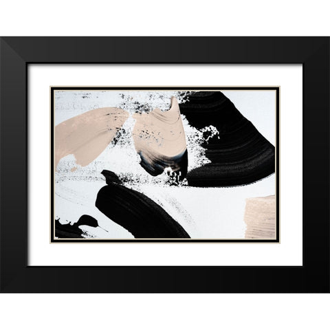 Black And Nude No 2 Black Modern Wood Framed Art Print with Double Matting by Uplusmestudio