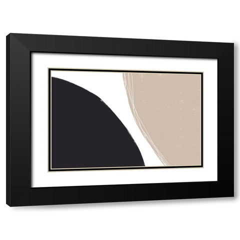 Joyful Harmony Black Modern Wood Framed Art Print with Double Matting by Uplusmestudio