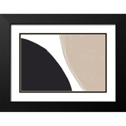 Joyful Harmony Black Modern Wood Framed Art Print with Double Matting by Uplusmestudio