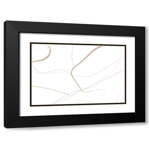 Gentle Moment Black Modern Wood Framed Art Print with Double Matting by Uplusmestudio
