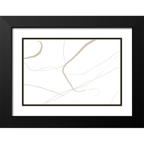 Gentle Moment Black Modern Wood Framed Art Print with Double Matting by Uplusmestudio