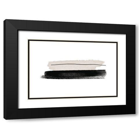 Two Plus One Black Modern Wood Framed Art Print with Double Matting by Uplusmestudio