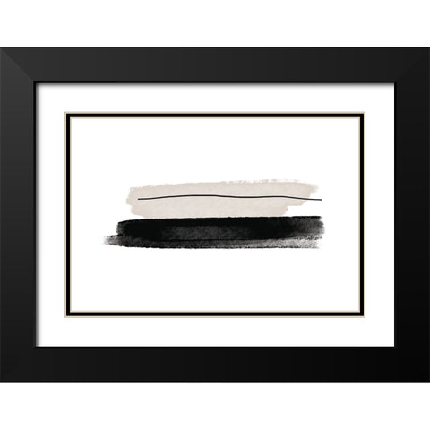 Two Plus One Black Modern Wood Framed Art Print with Double Matting by Uplusmestudio