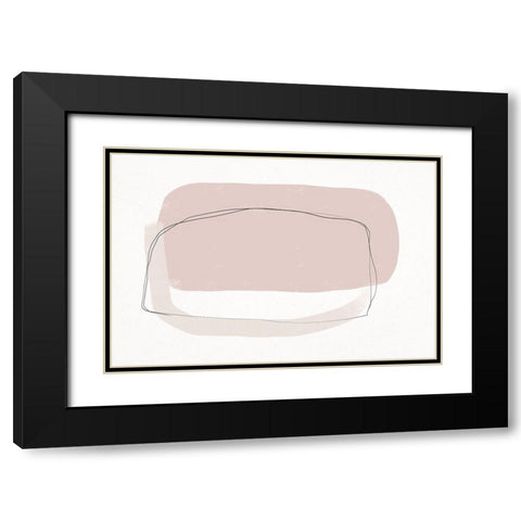 Abstract Bond Black Modern Wood Framed Art Print with Double Matting by Uplusmestudio