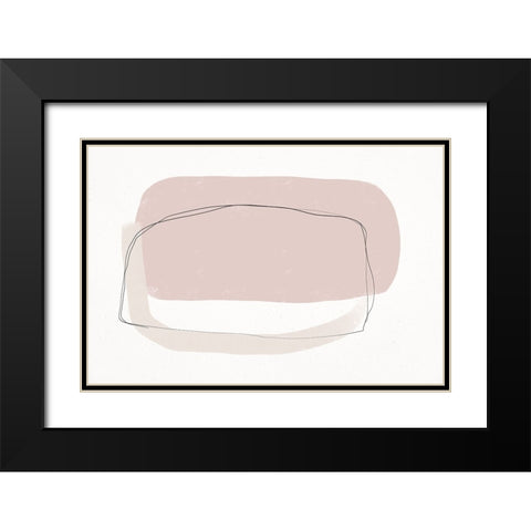Abstract Bond Black Modern Wood Framed Art Print with Double Matting by Uplusmestudio