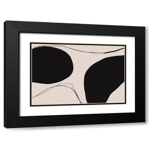 Keep Your Balance Black Modern Wood Framed Art Print with Double Matting by Uplusmestudio
