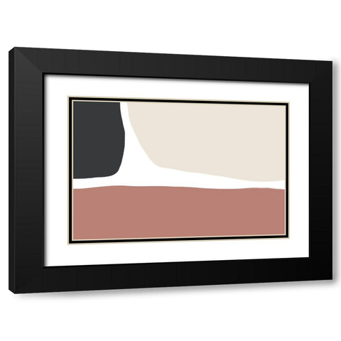 Natural Shades Trio Black Modern Wood Framed Art Print with Double Matting by Uplusmestudio