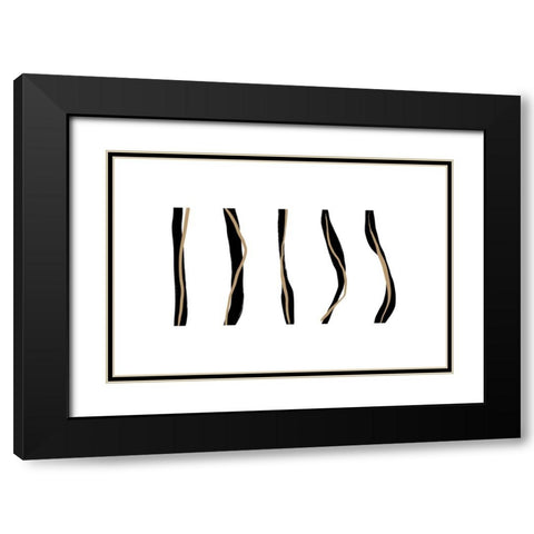 Double Line Black Modern Wood Framed Art Print with Double Matting by Uplusmestudio