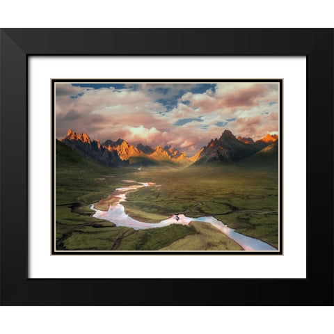 The Way Home Black Modern Wood Framed Art Print with Double Matting by Lim, Jack