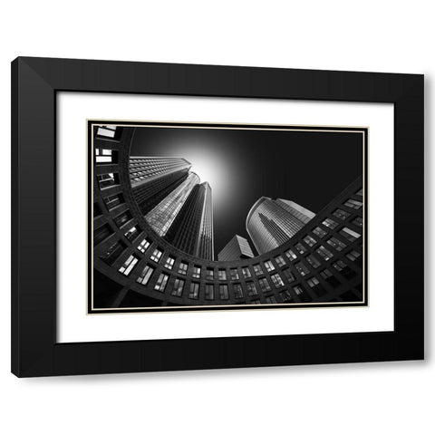 Imperium Black Modern Wood Framed Art Print with Double Matting by Figueras, Antoni