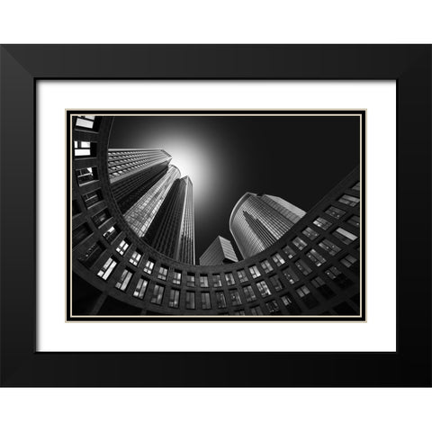 Imperium Black Modern Wood Framed Art Print with Double Matting by Figueras, Antoni