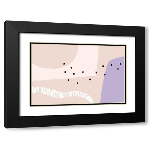 Playful Pattern No 1 Black Modern Wood Framed Art Print with Double Matting by Uplusmestudio