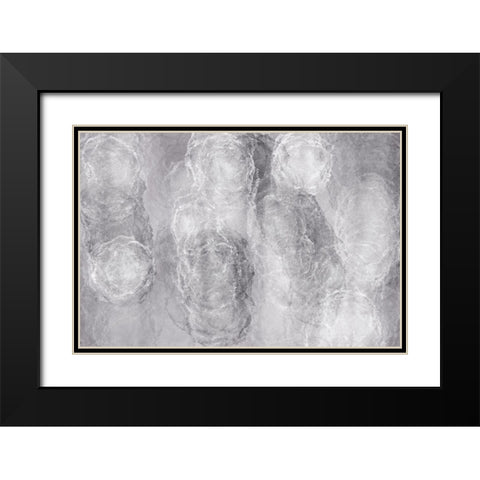 Soft Texture No 2 Black Modern Wood Framed Art Print with Double Matting by Uplusmestudio