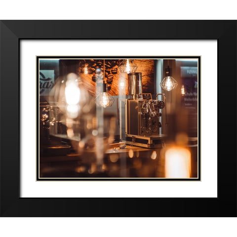 Coffee and light Black Modern Wood Framed Art Print with Double Matting by Grop, Serge