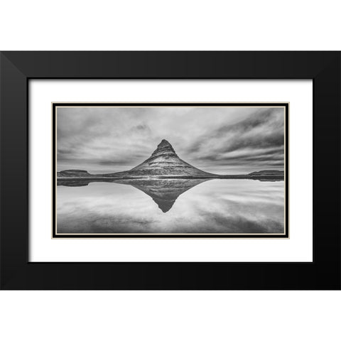 Symmetry Black Modern Wood Framed Art Print with Double Matting by G, May