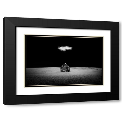 Watcher In The Rye Black Modern Wood Framed Art Print with Double Matting by Xu, Tony