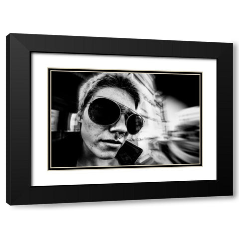 Untitled Black Modern Wood Framed Art Print with Double Matting by Hermann, Steve