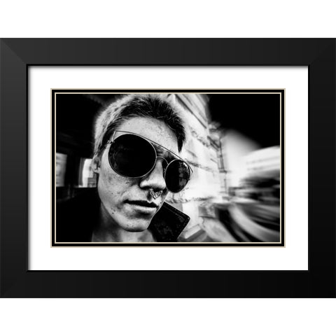 Untitled Black Modern Wood Framed Art Print with Double Matting by Hermann, Steve