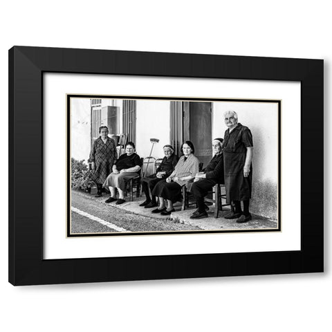 Summit Point Black Modern Wood Framed Art Print with Double Matting by Golani, Aharon