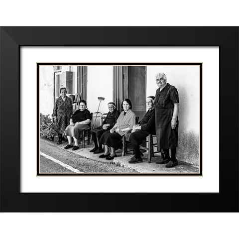 Summit Point Black Modern Wood Framed Art Print with Double Matting by Golani, Aharon