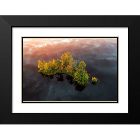 Island In The Sky Black Modern Wood Framed Art Print with Double Matting by Kharitonov, Alexey