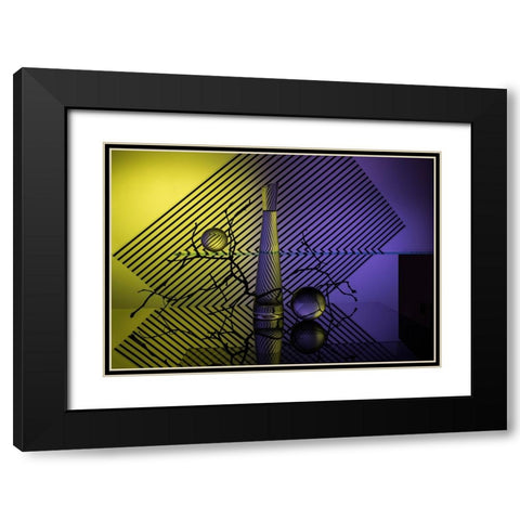 From The Series Qexperiments With Glassq Black Modern Wood Framed Art Print with Double Matting by Popov, Evgeniy