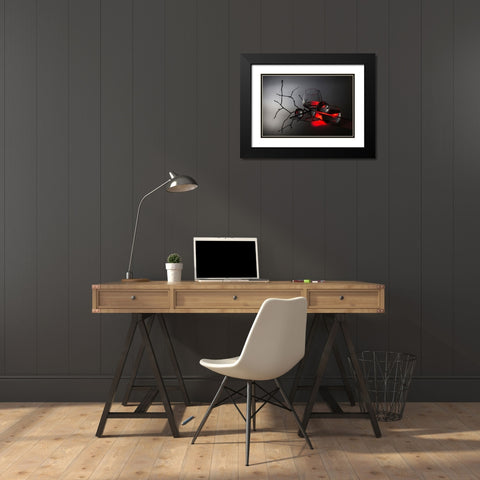 From The Series Qexperiments With Glassq Black Modern Wood Framed Art Print with Double Matting by Popov, Evgeniy