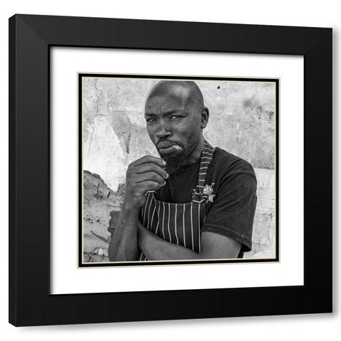 Untitled Black Modern Wood Framed Art Print with Double Matting by Zyfeller