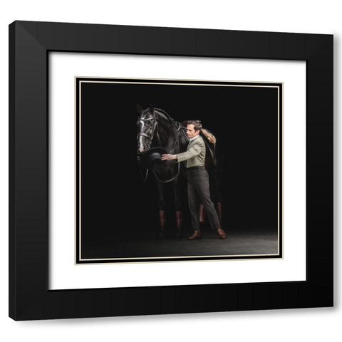 The HataÂ€B Black Modern Wood Framed Art Print with Double Matting by Weerink, Celine