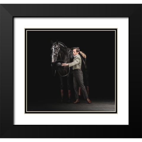 The HataÂ€B Black Modern Wood Framed Art Print with Double Matting by Weerink, Celine