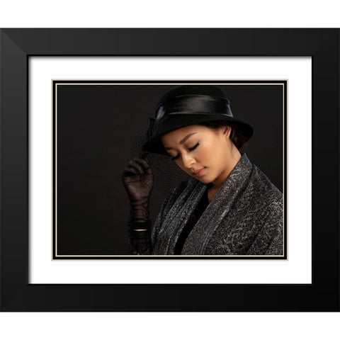 Portrait 10 Black Modern Wood Framed Art Print with Double Matting by Yuk Kong, John