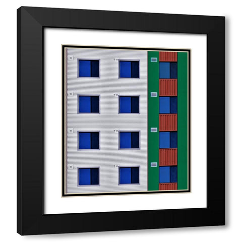 Facade - Downtown Los Angeles California Black Modern Wood Framed Art Print with Double Matting by Orbach, Arnon