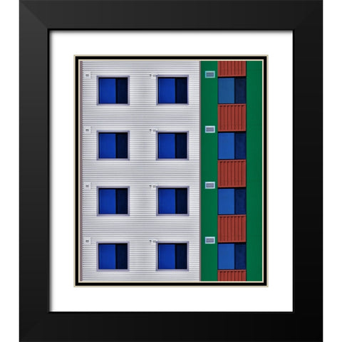 Facade - Downtown Los Angeles California Black Modern Wood Framed Art Print with Double Matting by Orbach, Arnon