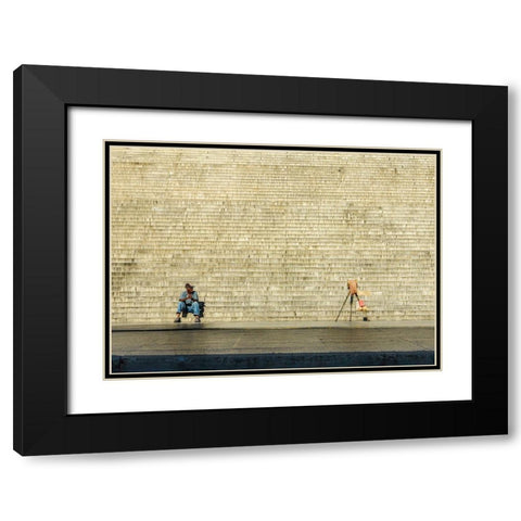 Good Morning 4 Black Modern Wood Framed Art Print with Double Matting by Creativeartsolution, Khoshro